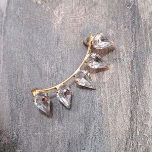 🔖3for$25 Gold Teardrop Rhinestone Ear Crawler Cuff Crawler Earring